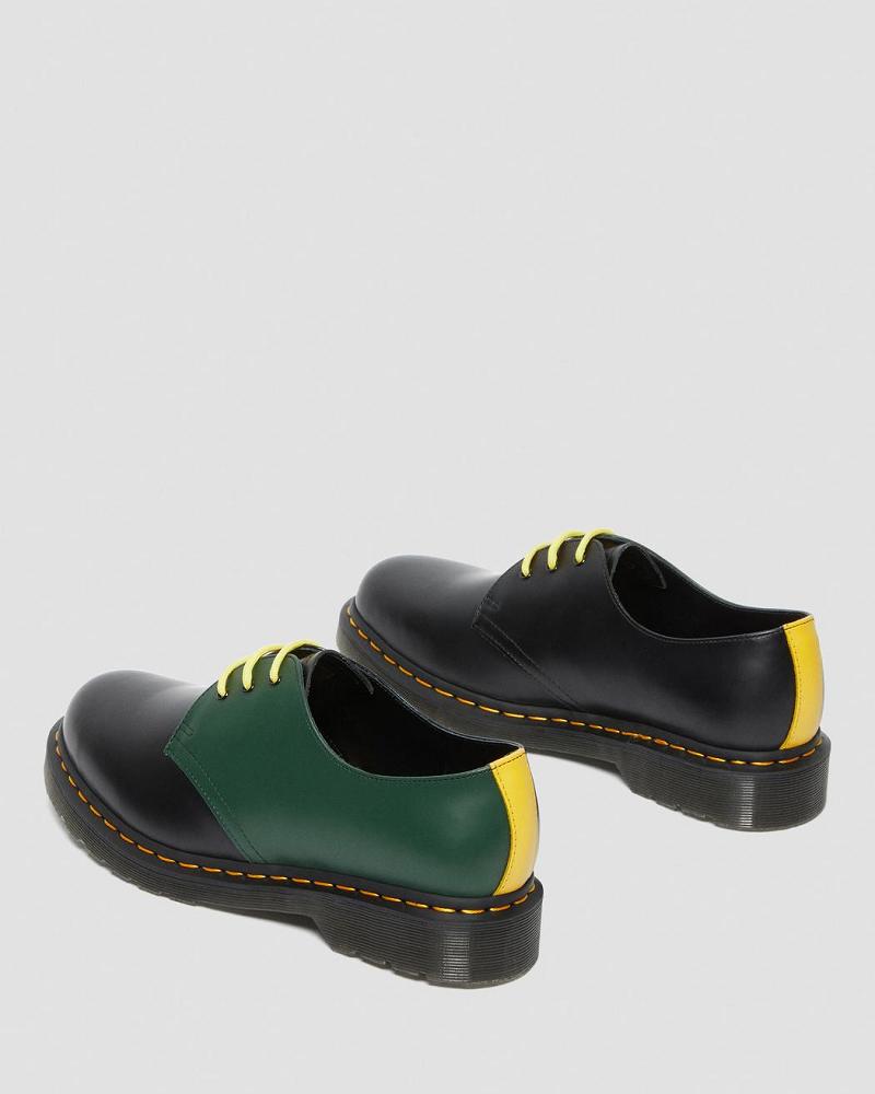 Zapatos Oxford Dr Martens 1461 Contrast Smooth Cuero Hombre Negros | MX 225CTV